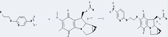 The 1,2-Ethanediamine,N1-(5-nitro-2-pyridinyl)- could react with mitomycin A to obtain the C22H25N7O7